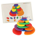 Creative pebbles värviline montessori puzzle