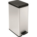 Pedal bucket metallized Slim Bin 40L silver