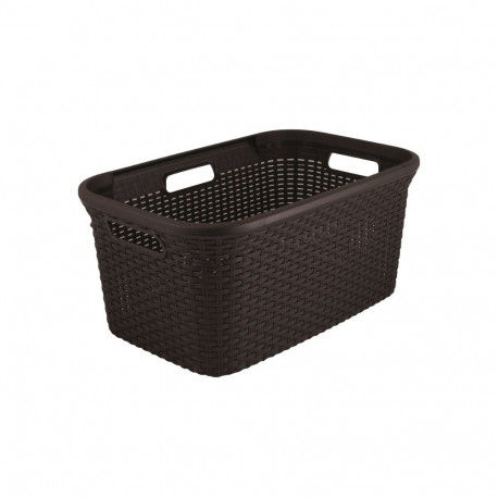 Laundry Basket Style 45L 59,2x38x27cm dark brown