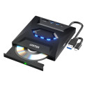 Unitek DVD-mängija Unitek väline DVD/CD-salvestaja, 5Gbps USB-jaotur, SD-kaardilugeja