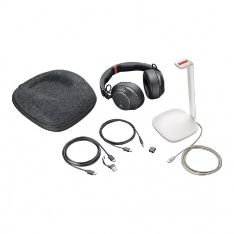 HP Poly Voyager Surround 85 UC Microsoft Teams Certified USB-C Headset +USB-C/A Adapter +Charging St