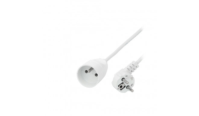 9823# ps-171 võrgupikendus 1-pesaga maandusega 3m valge 3x1mm