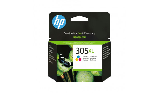 HP 305XL High Yield Tri-Color Ink Cartridge, 200 pages, for HP DeskJet 2300, 2710, 2720, Plus 4100