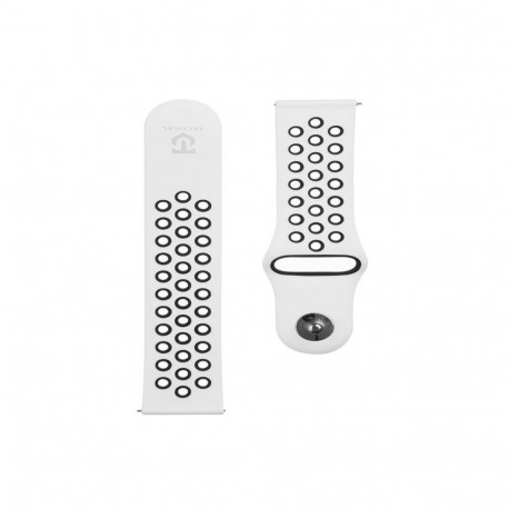 Tactical kellarihm 22mm Double Silicone, valge/must