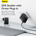 Baseus GaN5 Pro 2xUSB-C + USB, 140W (czarna)