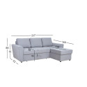 Corner sofa bed INGA grey