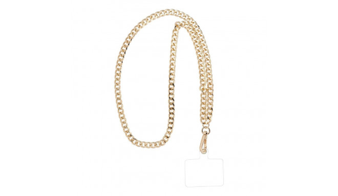 CHAIN #81 Phone lanyard, Phone pendant / cord length 80cm (40cm in the loop) / on neck - gold
