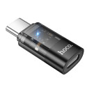 Adapter USB C to Lightning Hoco UA36D transparent black