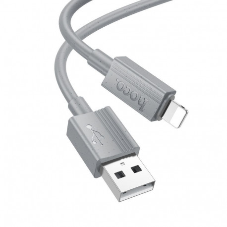 Cable USB A to Lightning Hoco 2,4A 1 m X107 gray