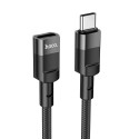 Adapter OTG USB C to USB C Hoco 3A 1,2 m U107 black Adapter OTG USB C to USB C Hoco 3A 1,2 m U107 black