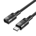 Adapter OTG USB C to USB C Hoco 3A 1,2 m U107 black Adapter OTG USB C to USB C Hoco 3A 1,2 m U107 black