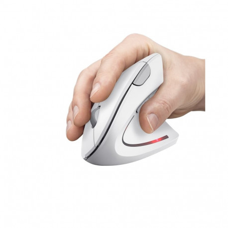 Trust Verto vertikaalne ergonoomiline juhtmevaba hiir valge (25132)