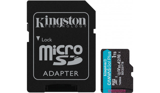 Kingston mälukaart microSDXC 1TB Canvas Go! A2 + adapter