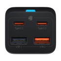 Baseus GaN3 Pro, 2x USB-C, 2x USB, 65W, must