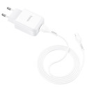 HOCO travel charger USB A + cable USB A to Lightning 2A N2 white
