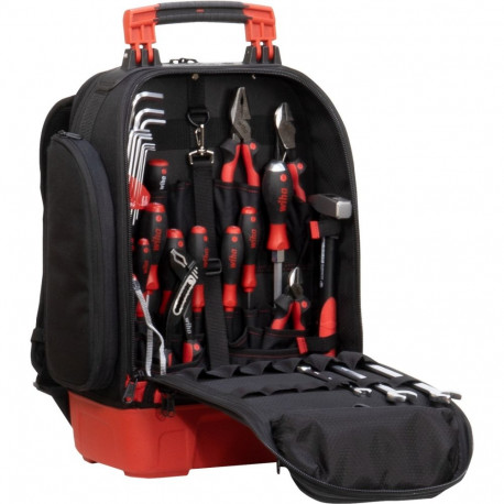 Wiha tool backpack mechanic set, tool set (black/red, 41 pieces, with backpack)