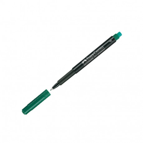 Kilemarker roheline F, Multimark permanentne, Faber-Castell kustutajaga