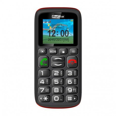 MaxCom Comfort MM428 4.57 cm (1.8") 78 g Black, Red Senior phone