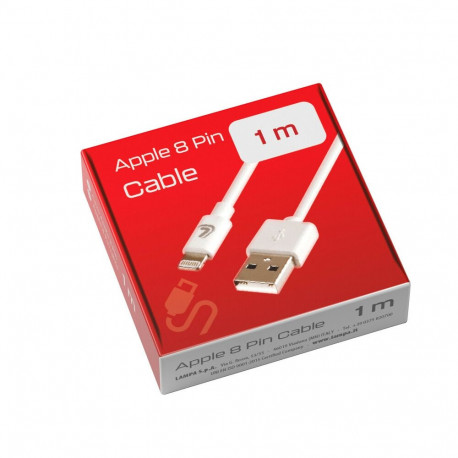 Iphone laadimisjuhe 8 pin, 1m, valge