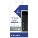External drive Verbatim Keypad Secure USB 3.2 Gen 1 64GB black 49428