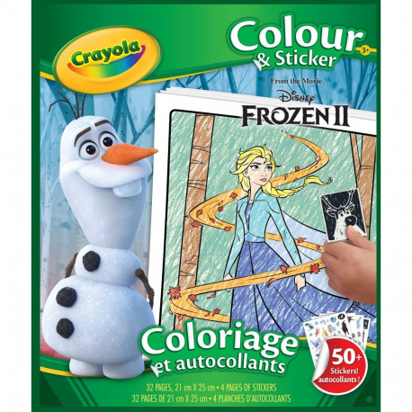 CRAYOLA FROZEN Coloring & stickering book Frozen II (in English lang.)