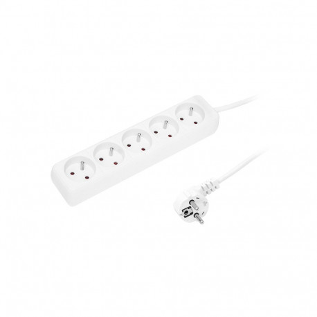 98-718# Przedłużacz sieciowy pr-570p 5-gniazd z uziemieniem 3m biały 3x1,5mm