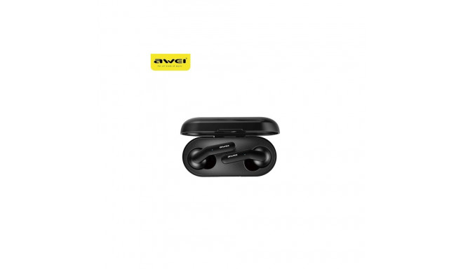 AWEI Bluetooth 5.0 T10C TWS headphones + docking station black/black
