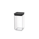 BRABANTIA airtight container for bulk products, with black lid, 1.6 L
