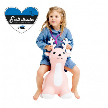 Gerardo's Toys Jumpy hüppeloom Põder, roosa