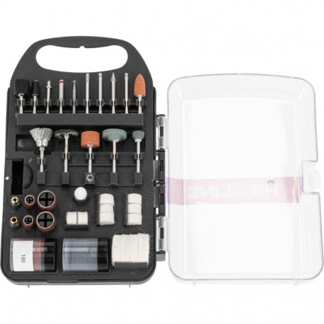 93171 Zestaw akcesorii do mini szlifierki, 71 sztuk, pudełko plastikowe
