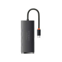 ADAPTER USB-C 4XUSB3.0 25CM BLACK