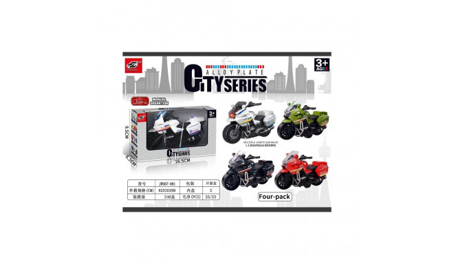 hõõrde mootorratas 4 tk komplektis