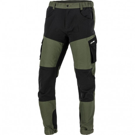 rohelise-mustad stretch-elementidega püksid, "xl", ce, lahti