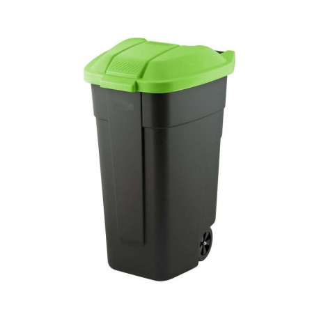 Curver Atkritumu tvertne uz riteniem 110L melna/zala 0812900847