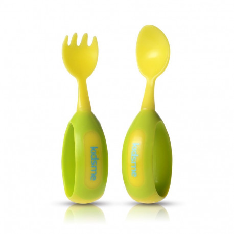 Kidsme karotīte un dakšiņa  Lime  no 9 mēn. 9853 LI