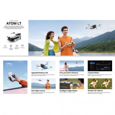 Drone - POTENSIC Atom-LT 2.5K Camera, 40min Flight Time, 249g
