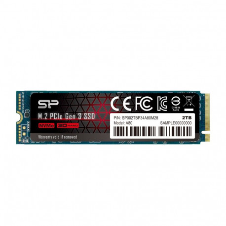 Solid State Drive (ssd) - Silicon Power P34a80 M.2 2000gb Pcie 3.0 Slc