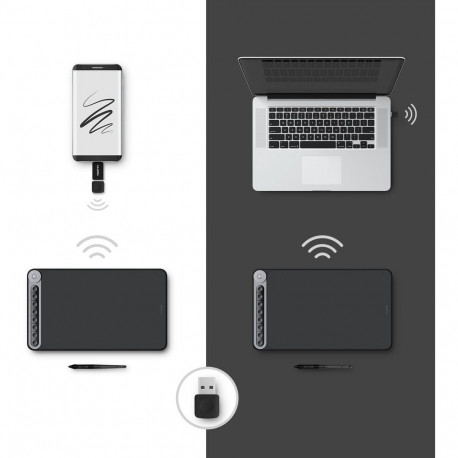 Graphic Tablet - HUION Inspiroy Dial 2 8192 Levels Pressure Sensitivity Wireless