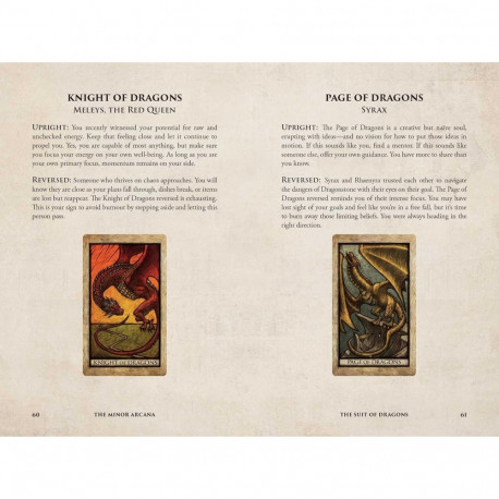 Taro Card Deck - Game of Thrones House of the Dragon 78 Cards 128-Page Guide