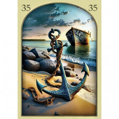 Oracle Card Deck - Medieval Lenormand 36 Cards with Guidebook 88 x 125 mm