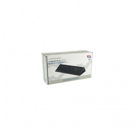 LC-Power LC-HUB-ALU-2B-10 interface hub USB 3.2 Gen 1 (3.1 Gen 1) Micro-B 5000 Mbit/s Black