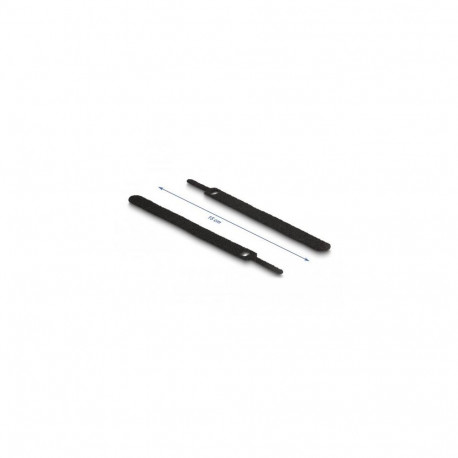 DeLOCK Hook-and-loop cable tie L 150 x W 12 mm black 10 pieces