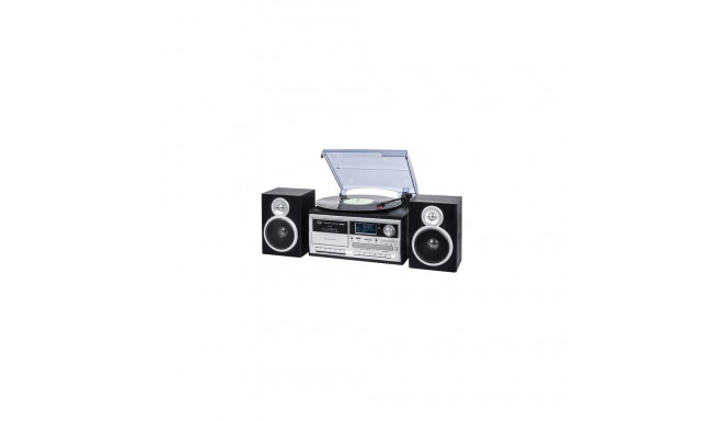 Trevi DAB+ STEREO TURNTABLE 25W WIRELESS USB SD AUX-IN CASSETTE ENCODING TT 1072 DAB BLACK