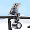 Baseus PrimeTrip 2-in-1 bike mount, phone holder + flashlight (black)