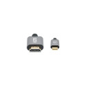 Manhattan USB-C to HDMI Cable, 4K@60Hz, 1m, Black, Equivalent to CDP2HD2MBNL, Male to Male, Three Ye