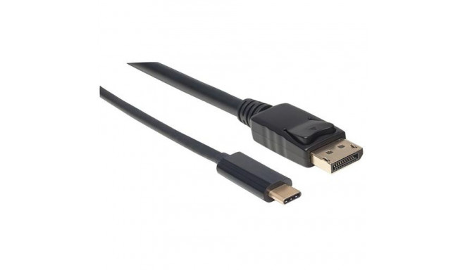 Manhattan USB-C to DisplayPort Cable, 4K@60Hz, 1m, Male to Male, Black, Not Bi-Directional, Three Ye