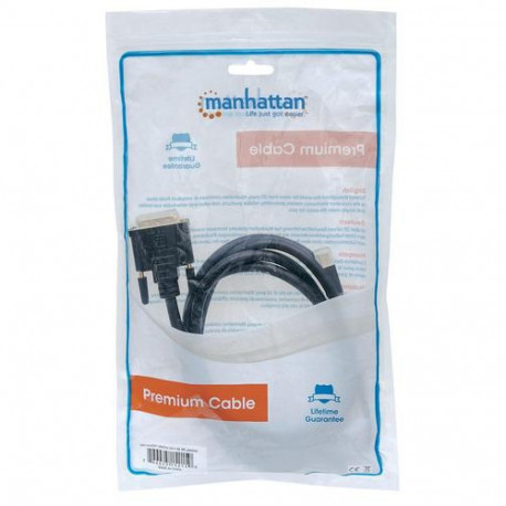 Manhattan Mini DisplayPort 1.2a to DVI-D 24+1 Cable, 1080p@60Hz, 1.8m, Male to Male, Compatible with