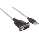 Manhattan USB-A to Serial Converter cable, 1.8m, Male to Male, Serial/RS232/COM/DB9, Prolific PL-230