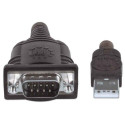 Manhattan USB-A to Serial Converter cable, 1.8m, Male to Male, Serial/RS232/COM/DB9, Prolific PL-230
