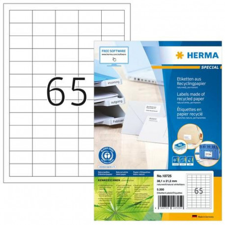 HERMA 10725 printer label White Self-adhesive printer label